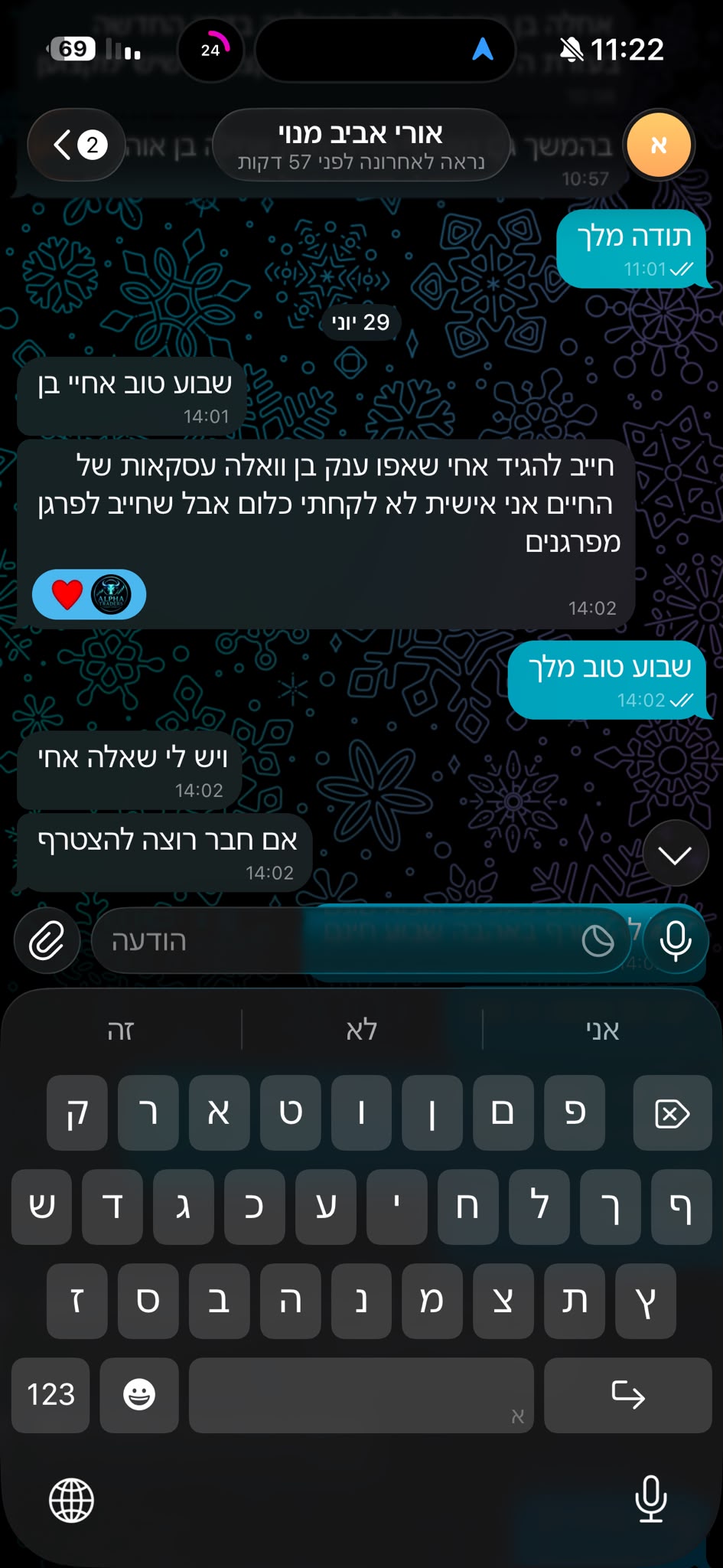 שיחת וואטסאפ עם לקוח מרוצה — עסקאות של החיים