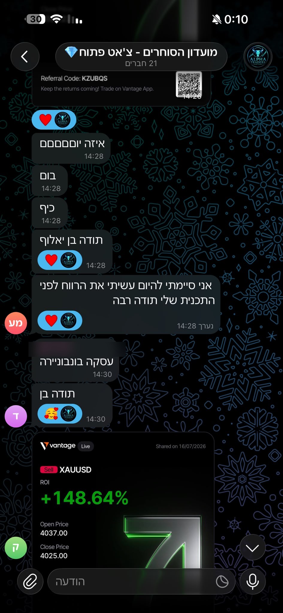 תוצאות והמלצות מחברי המועדון